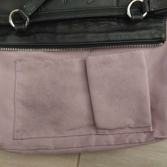 Coach GALLERY F13759 Black Leather Double Handle Satchel Handbag.  Size … - Picture 5 of 14